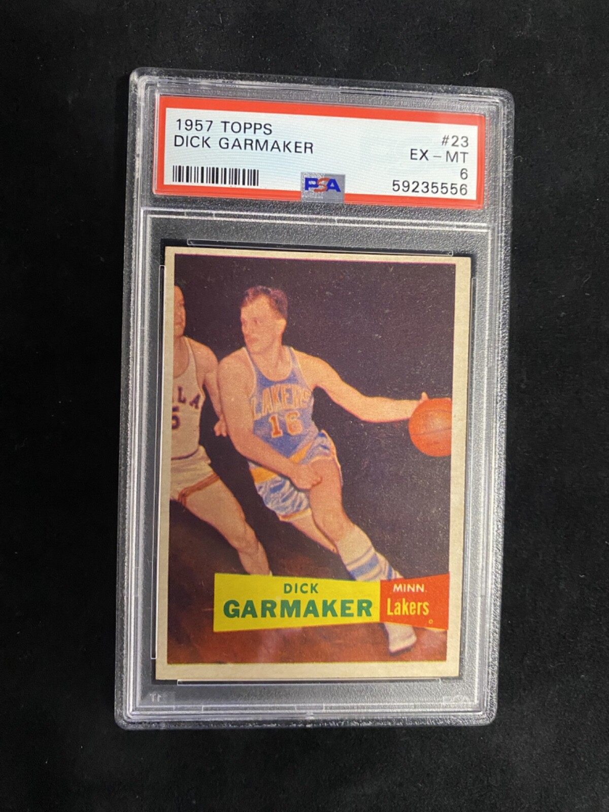 1957 Topps #23 Dick Garmaker PSA 6 EX-MT