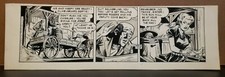 ROY ROGERS Daily Comic Strip Original Art 12-8-1959 MIKE ARENS Western Jailbreak