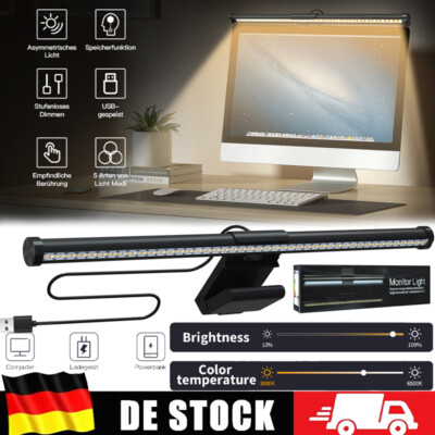 Computer Monitor Lampe LED USB PC Screen Desk Dimmbar Light für Büro Office 44CM