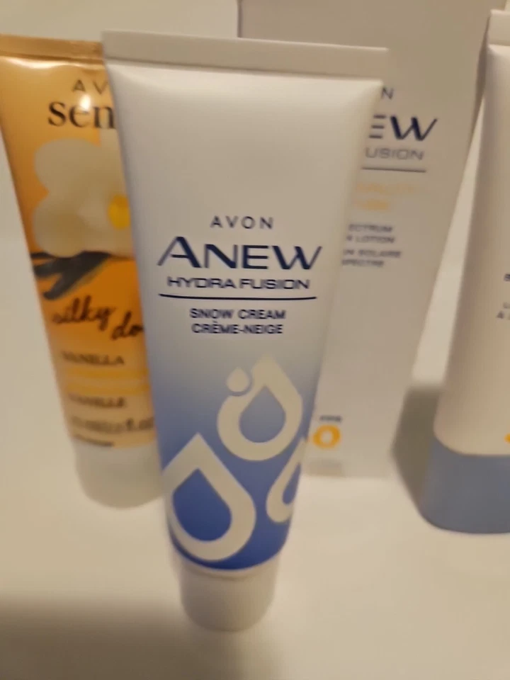 Lot Of Avon Anew Broad Spectrum Sun Screen X 2 Anew Snow Cream,  Senses Hand Gel - Image 2 of 4