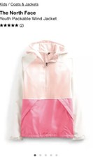 The North Face packable wind jacket size 14/16 youth girls