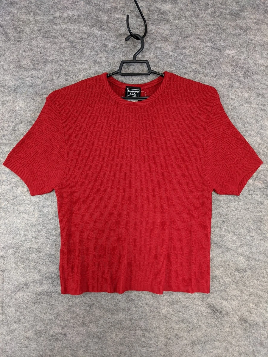 Vintage Southern Lady Top Womens Extra Large Dark Red Sweater Knit