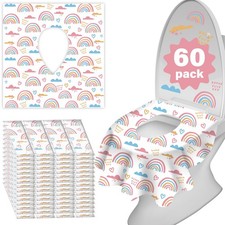 60 Pack Toilet Seat Covers Disposable, Extra Large Waterproof Toilet Cover fo...
