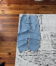 Tommy Hilfiger Vintage 90s Y2K Spellout Waistband Relaxed Baggy Blue Jeans 32x34