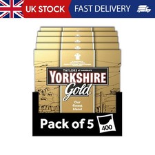Yorkshire Tea Gold Tea, 80 Tea Bags (Pack of 5, total 400 Teabags)
