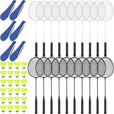 Badminton Racket Set with Shuttlecocks  Bag Lightweight Sturdy for Adults