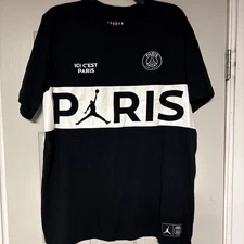Jordan x PSG Paris Saint-Germain Woodmark Tee Shirt BQ8389-100 Size Xtra Large 