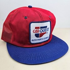 Vintage K Products USA MADE Car Quest Patch Trucker Hat Snapback Cap