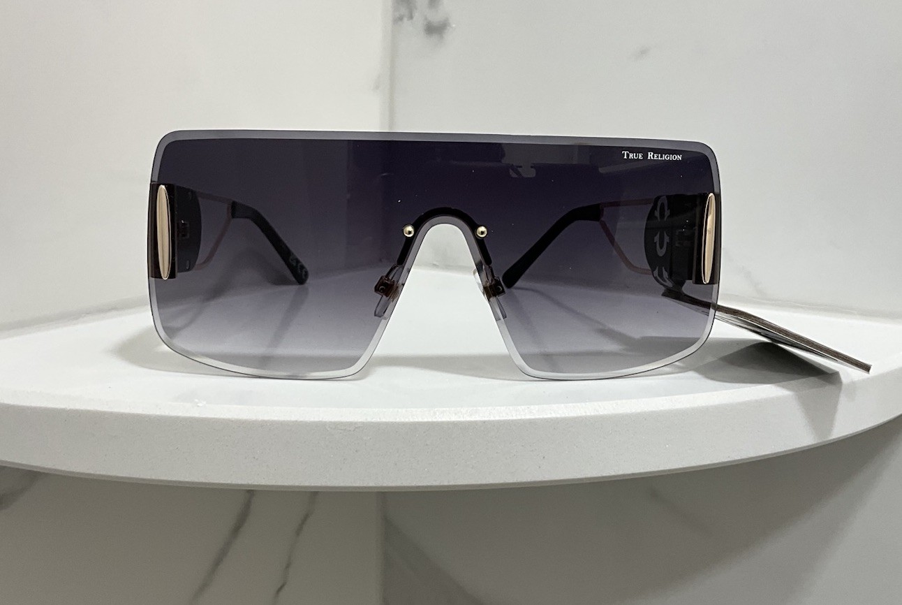 True Religion rimless square shield Women’s sunglasses with gold-tone hardware thumbnail 2