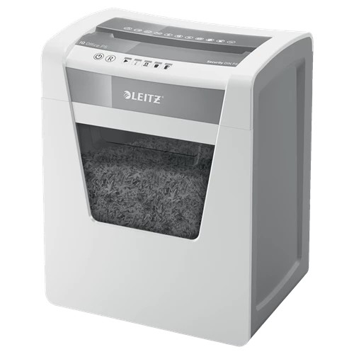Leitz IQ Office Micro Cut Paper Shredder Security P5 23L - White 80021000
