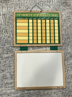 Melissa & Doug Deluxe Wooden Magnetic Responsibility Chart With 90 Magnets	