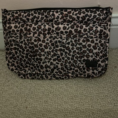 This Is A Periea Chelsy Handbag Or Purse Organizer In A Brown Leopard Print.