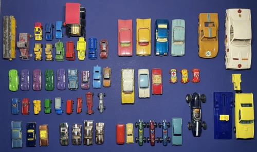 Vintage Lot of Cars Corgi Toys/Dinky/Tootsie Toy/Husky/Aurora/Zee/Japan & More *