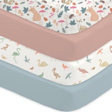 Crib Sheets for Boys Girls, Fitted Crib 4 Pack for Standard Crib and Mattress...