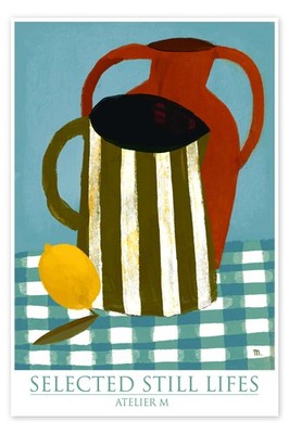 Poster Sommerstillleben mit Zitrone - Marco Marella