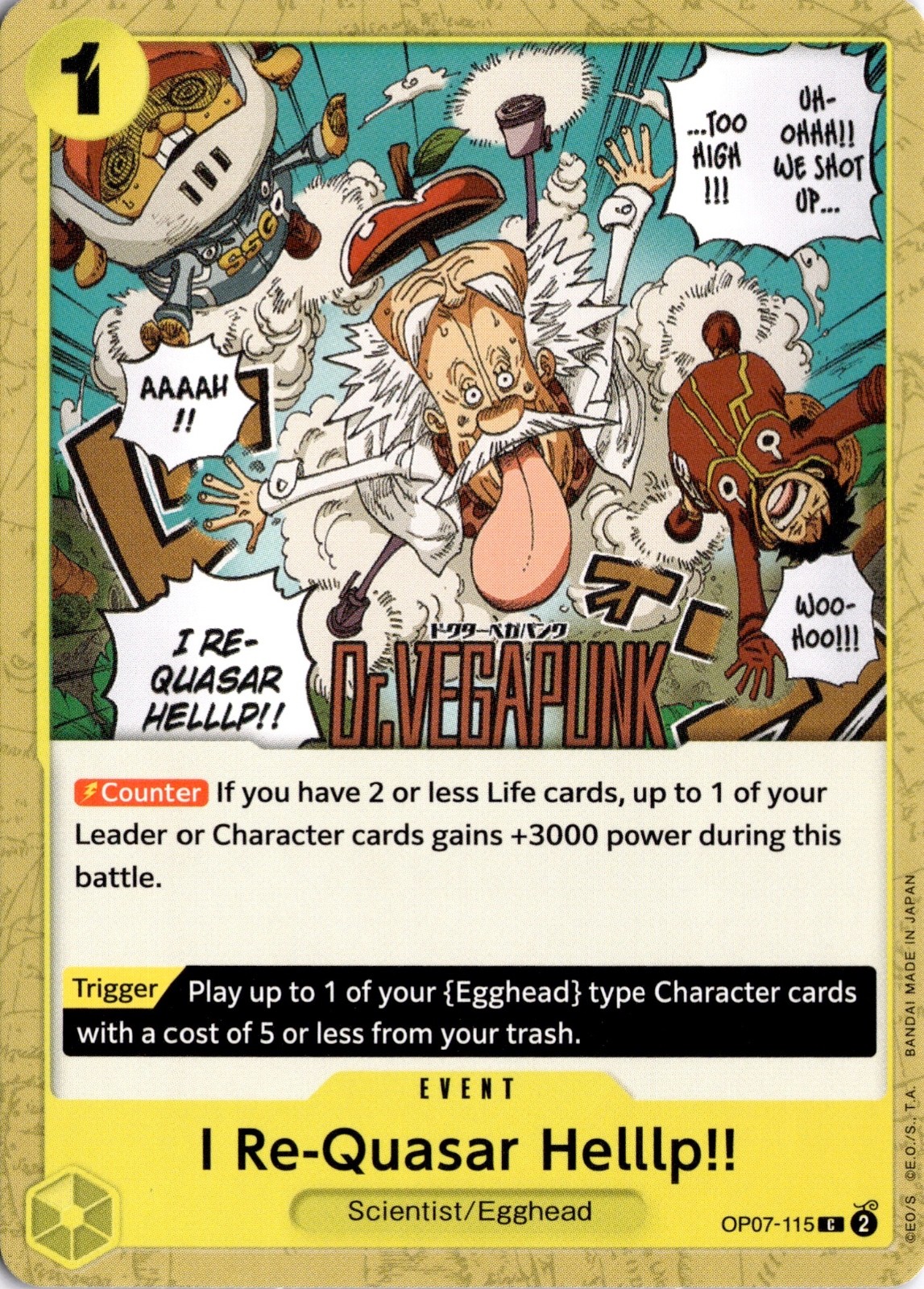 I Re-Quasar Helllp!! C 500 Years in the Future OP07-115 One Piece TCG
