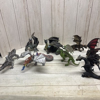 Lot Of 8 Dragon Action Figures. Papo, Safari, Toy, Schleich