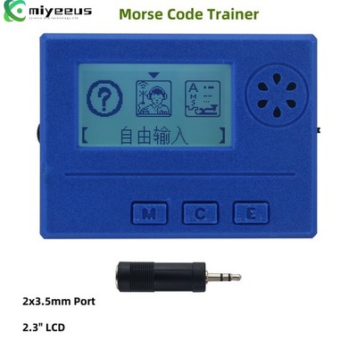 Portable Morse Code Trainer Automatic CW Key 2x3.5mm 2.3 inch LCD Screen my23