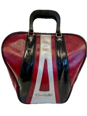Vintage Don Carter Bowling Ball Bag Red Black Retro MCM Single Tote USA