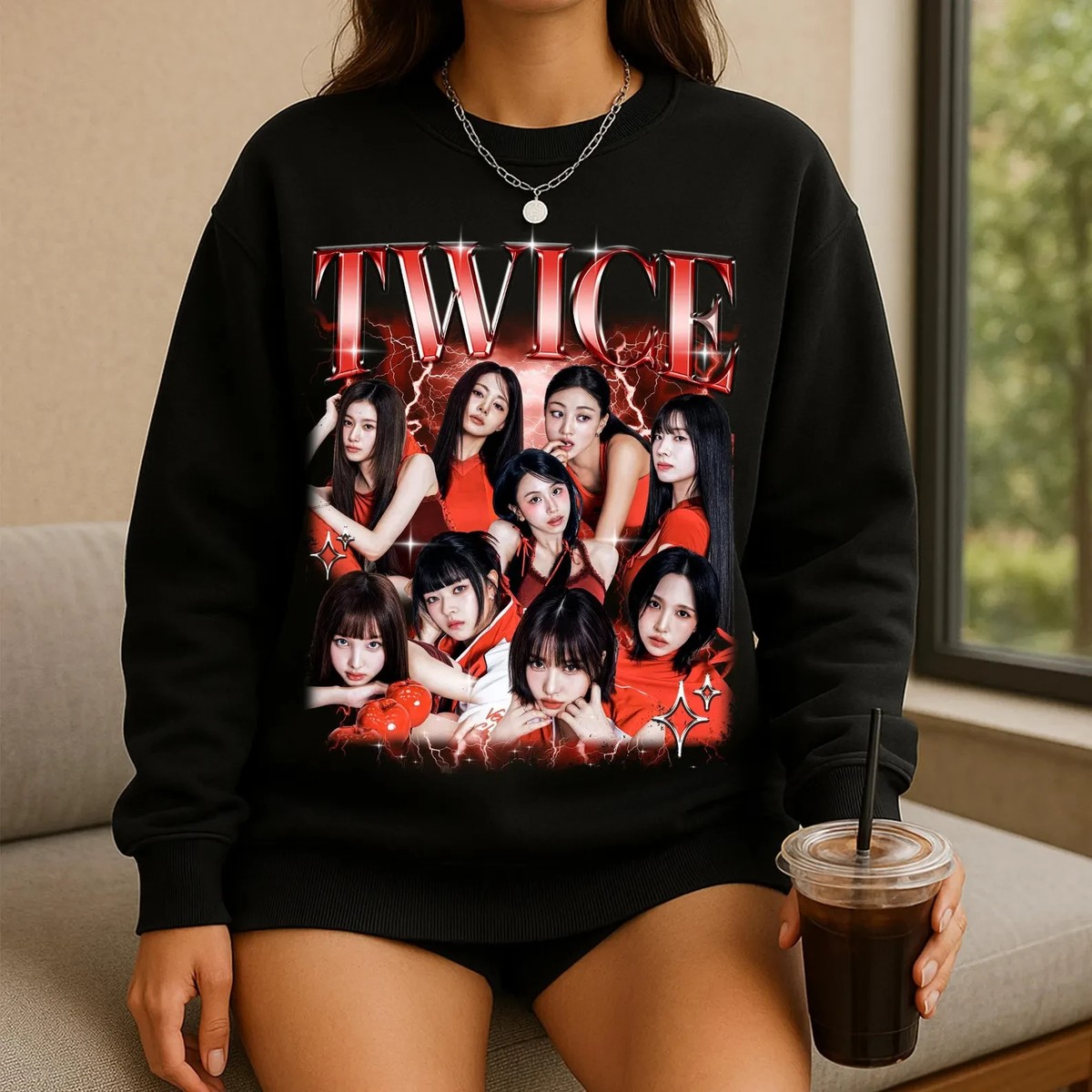 TWICE RETRO GRAPHIC T-SHIRT SWEATSHIRT HOODIE KPOP JERSEY TWICE