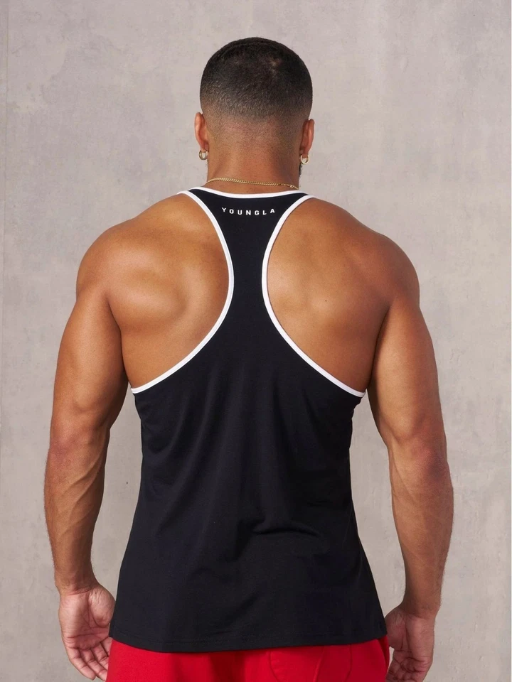 Nuevo Chaleco Deportivo de Secado Rápido de Algodón para Hombres Fitness Diseño Estampado YLA Foto 4 de 4