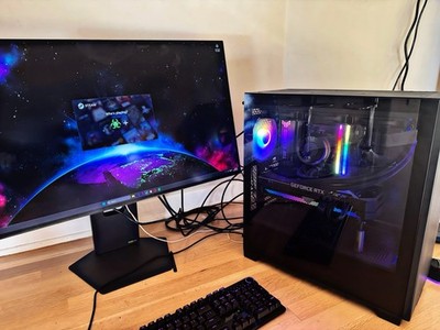 Ryzen 7 9800X3D + RTX 3080 Gaming Desktop + LG UltraGear 32  OLED 240Hz Monitor