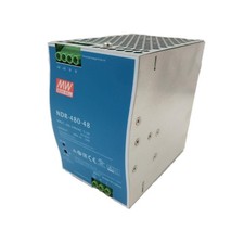 Industrial DIN Rail Power Supply with PFC, 48 Volt 10 Amp 480 Watt - NDR-480-48
