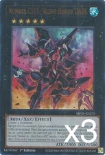 3X Yugioh Number C101: Silent Honor DARK MP25-EN275 Ultra Rare 1st Edition NM