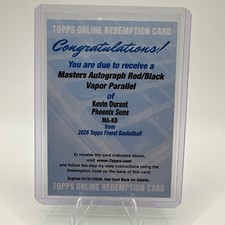 2025-26 Topps Chrome Kevin Durant Masters Auto Red/Black Redemption *REDEEMED*