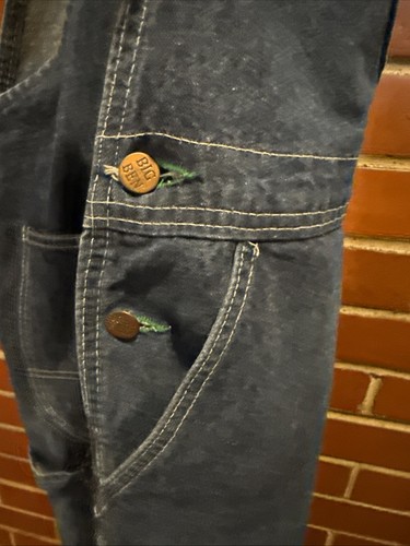 BIG BEN - Salopette da lavoro vintage made in USA blu sbiadito jeans denim, uomo 42 x 30 - Foto 6 di 10