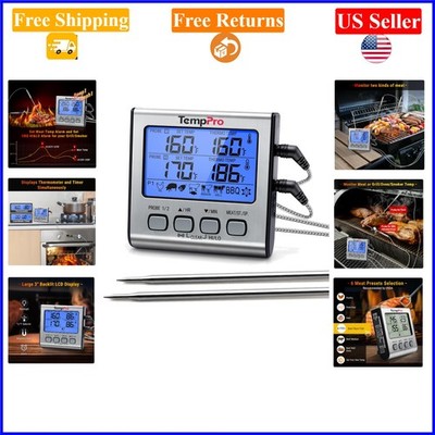 ThermoPro Dual Probe Digital Meat Thermometer with Backlight & Timer
