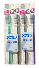 VTG 1996 Oral-B Indicator 40 MEDIUM Regular Straight Bristles Toothbrush 4 Pack