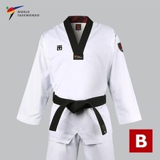 MOOTO BS 5 WT Taekwondo Standard Uniform Black Neck | Adult & Kids TKD Dobok