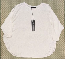 Trine Kryger Simonsen Nille Linen Tunic Off White Women's Size XS Made in Europe