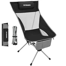 FUNDANGO High Back Camping Chair for Adults Portable Ultralight Folding Camp