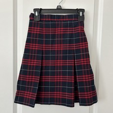 CLASSWEAR BRAND Red Plaid Pleated Skirt- Girls Size 7
