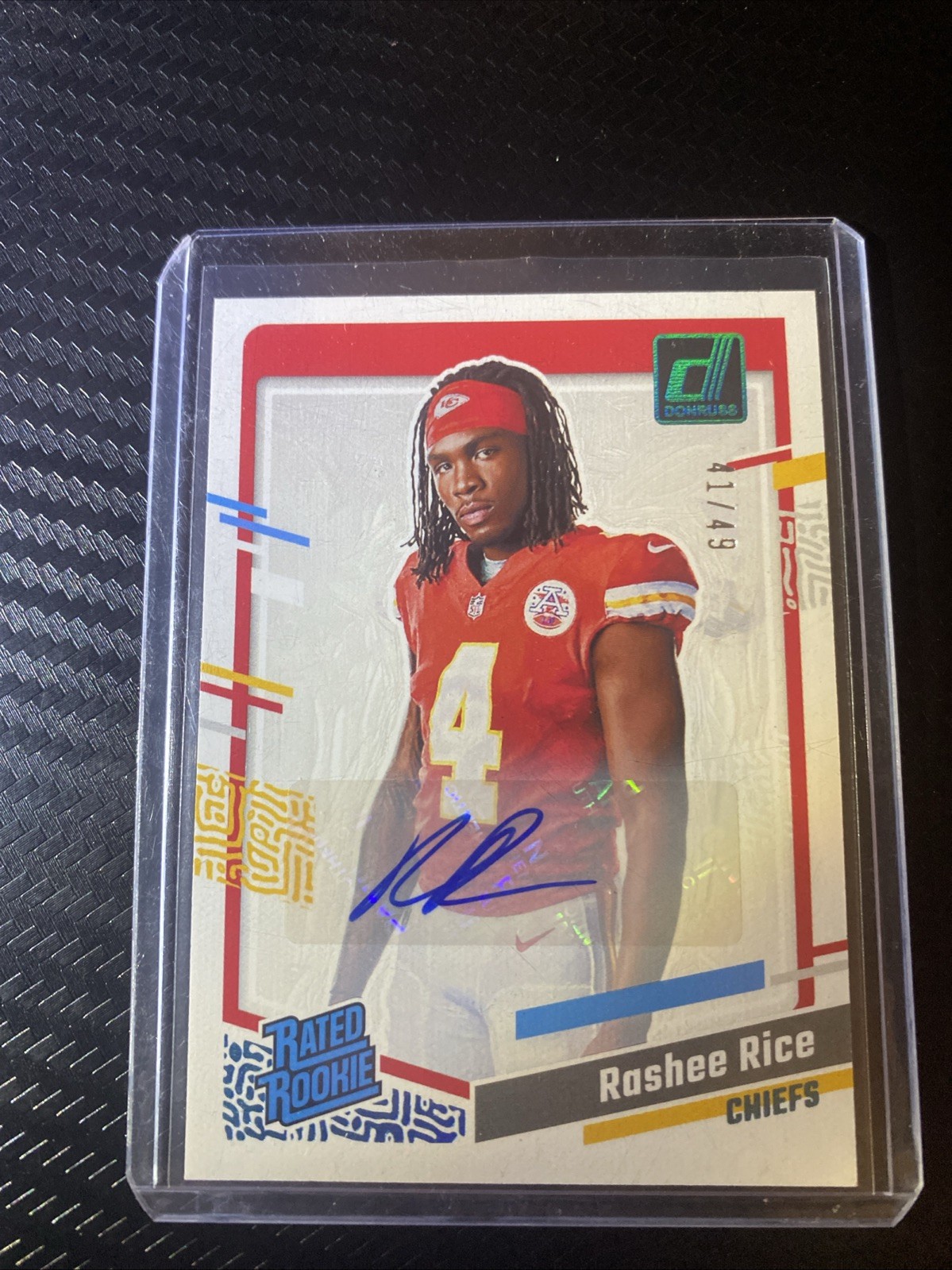 2023 Donruss - Rashee Rice Rated Rookie Portrait Auto /49 TEAL