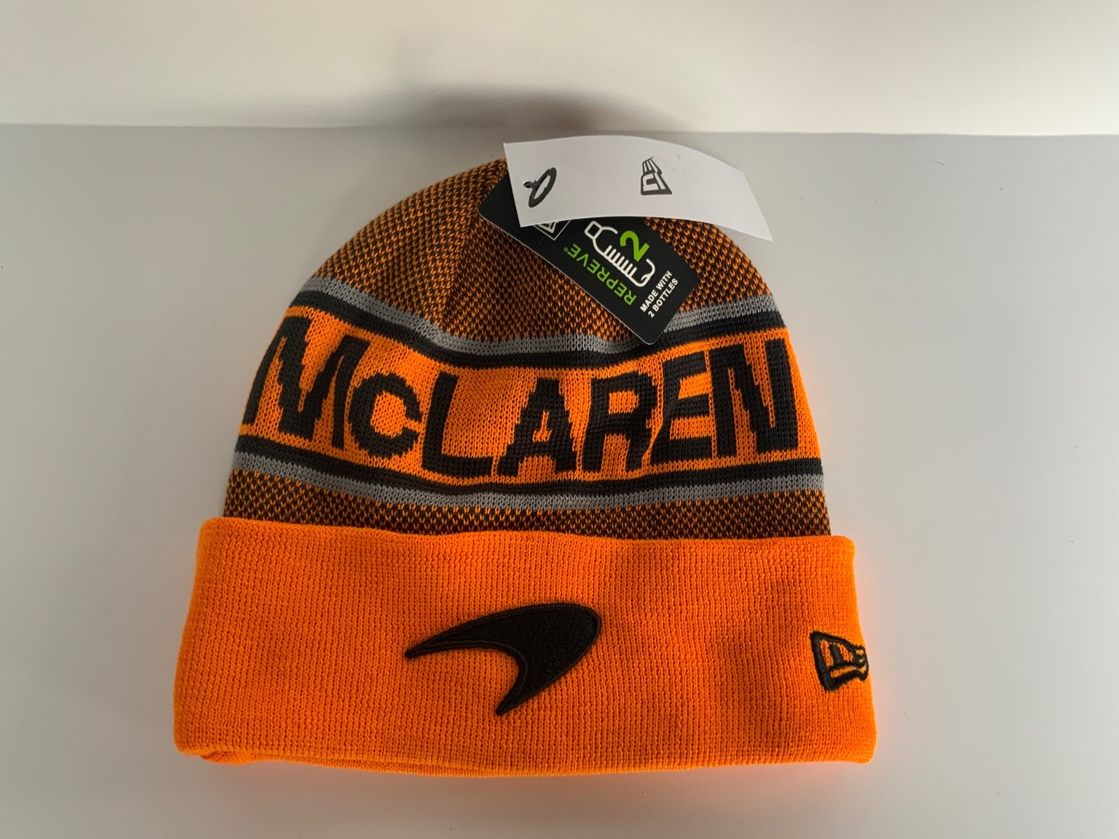Official McLaren Racing F1 Team 2025 Cuff Beanie Adults - Papaya - New With Tags