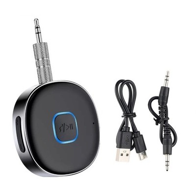 For Bluetooth 5.0 Wireless Audio Receiver 3.5mm Aux Car Kit Handsfree Calling