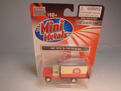 HO Scale 1:87 Classic Metal Works '60 Ford Box Truck Iron City Beer