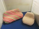 Vintage 1977 Mattel 2 PC  Barbie Dream Stripped Couch & Pink Chair