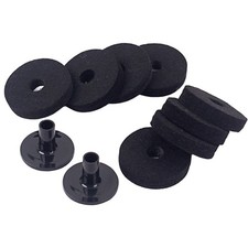  8 PCS Drumming Accessories Silent Practice Pad Set Cymbal Sleeve with Base