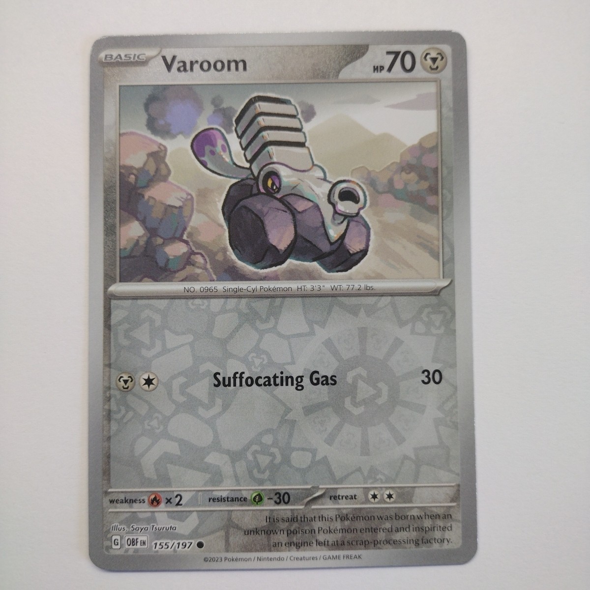 Varoom #155/197 SV Obsidian Flames Reverse Holo Common Pokemon 2023 TCG Card