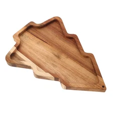 Christmas Tree Salad Plate Tree-shaped Wooden Tray Charcuterie Board