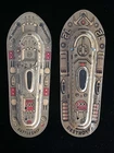 2 TARGET SHIPS for Marx Air Sea Power Bomber Plane Tin Toy Early 1940s BOMB WW2