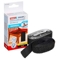 tesa Klettband ON & Off® Universal Schwarz, 1 Rolle