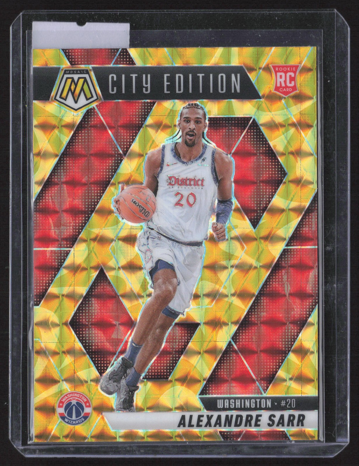 Alexandre Sarr 2024-25 Panini Mosaic Reactive Yellow Mosaic #278 RC