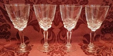 W.M. Dalton Cherbourg Crystal 4-1/2" Cordial Glasses - Set of 4 - Excellent!