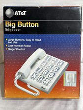 NEW AT T Big Button Land Line Telephone Emergency Buttons NOS NIB