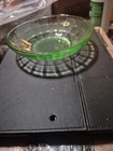 Vintage Green Uranium / Vaseline Hocking Block Optic Cereal Bowl 5 1/4" W
